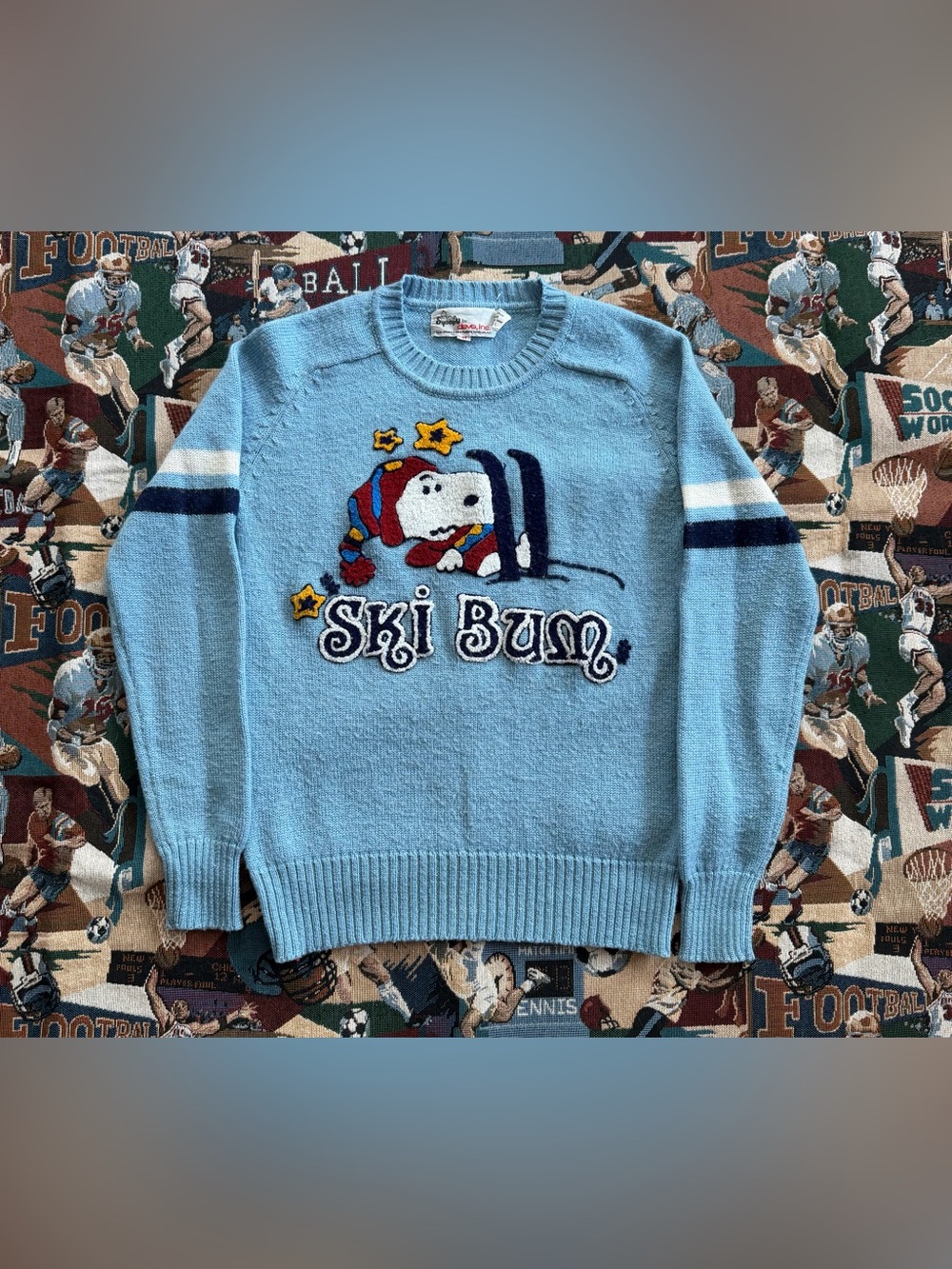 Vintage 70s Men’s Snoopy Ski Bum Sweater